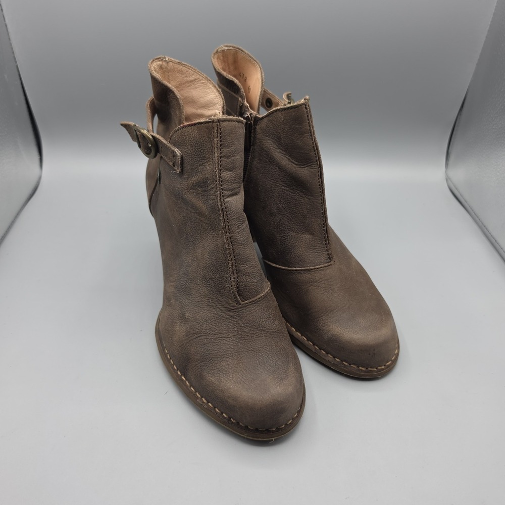 El Naturalista Colibri Booties Womens 40 Brown Leather Heeled Ankle Boots
